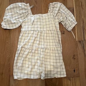 Black & White Checkered tiered dress